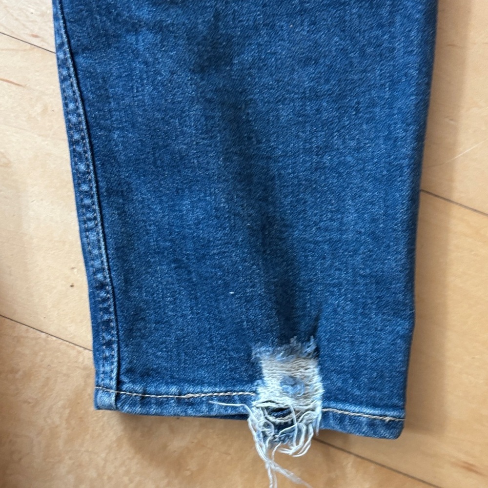 GAP Distressed Vintage Slim 29s Jeans in Deep Blue - Picture 10 of 11